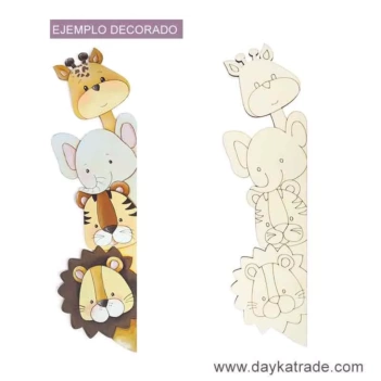 Dayka Trade Wooden Silhouette Animals Left 