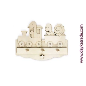 Dayka Trade Train Coat Rack with Dinosaurs Pure Love Roses 