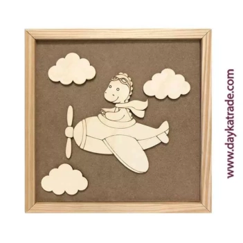 Dayka Trade Airplane Painting with Dinosaur Pure Love Roses 