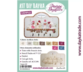 Kit DIY Perchero Decorativo Gallinas Dayka