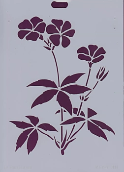 Dayka Trade Flower Plant Stencil 15x21cm V-178