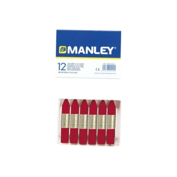 Caja de cartón de 12 ceras carmín permanente Manley