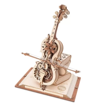 Classical 3D wooden magic cello music model Robotime