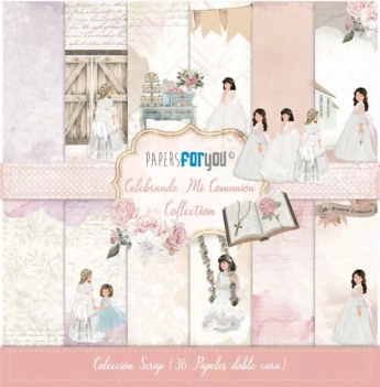 SUPER DEAL **40%** PapersForYouPaper Kit Girls Celebrating my Communion 30x30cm