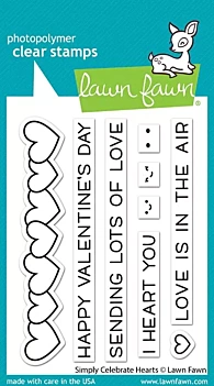 Sellos Transparentes Simply Celebrate Hearts Lawn Fawn