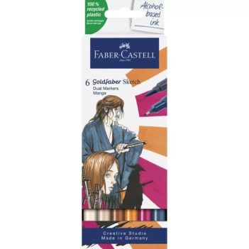 Case of 6 Goldfaber Sketch Dual Faber-Castell Manga Markers
