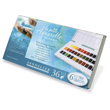 Sennelier watercolor box 36 half pans