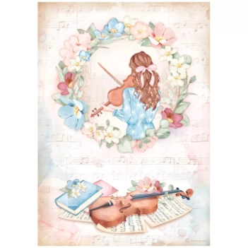 SUPER DEAL **40%** Stamperia Oh là là! Rice Paper Violin 21x29cm