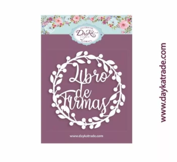 Silueta de cartón Filigrana Libro de Firmas Dayka

