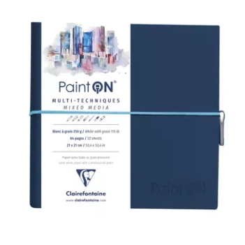 Bloc Paint'On Book White Pages Clairefontaine 19x19cm

