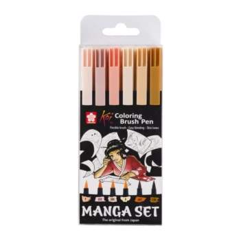 Set 6 Rotuladores Koi Brush Pen Manga Sakura
