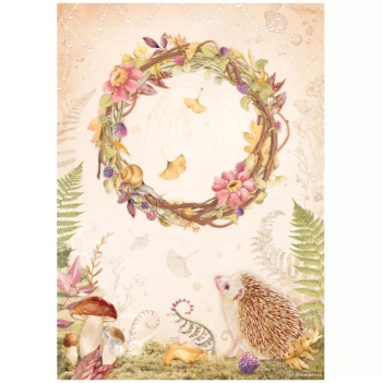 SUPER DEAL **40%** Stamperia Rice paper garland Romantic Woodland 