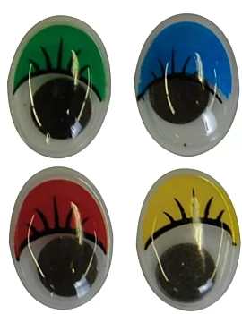 Ojos Movibles Ovalados Multicolor Artemio