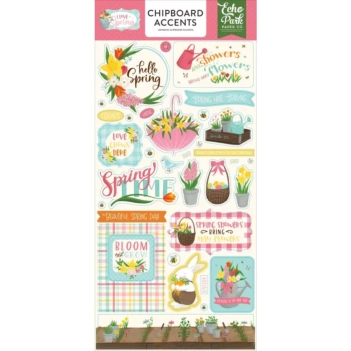SUPER DEAL **40%** Echo Park I Love Spring Chipboard Die-cuts