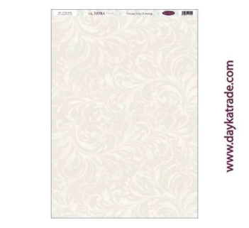 Dayka Trade Fabric DTXM-2031 Beige Floral Background Pattern Blessings 33x70cm