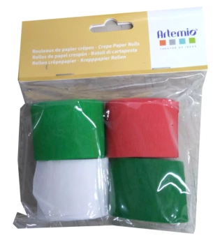 Lot de 4 rouleaux de papier crépon Artemio