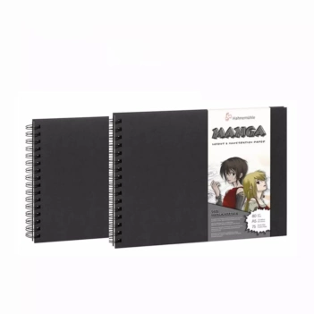 Bloc espiral liso diseño e ilustración Manga Hahnemühle 80gr/m2