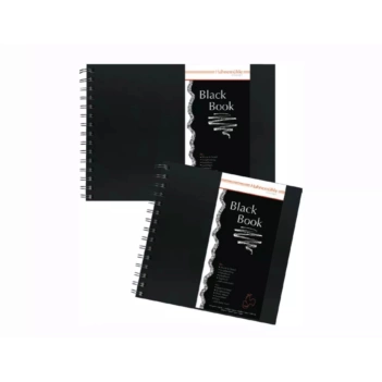 Bloc espiral liso negro Black Book Hahnemühle 250gr/m2