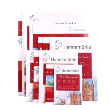 Hahnemühle Britannia coarse grain watercolour paper pad 300g/m²