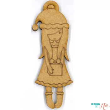 Kit Dolly Niña de Navidad + prendedor