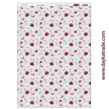Dayka Trade Fabric DTXM-2081 Flowers Background Pattern 33x70cm