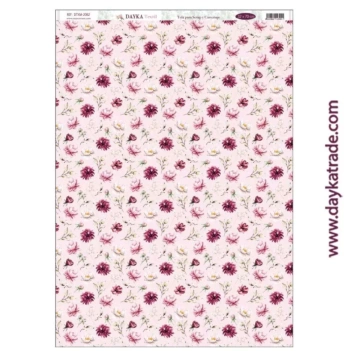 Dayka Trade Fabric DTXM-2082 Rose Flowers Background Pattern 33x70cm