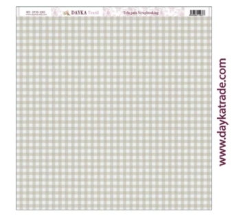 Dayka Trade DTXS-1003 Brown and Blue Vichy Fabric Today Is My Day Boy 30x30cm