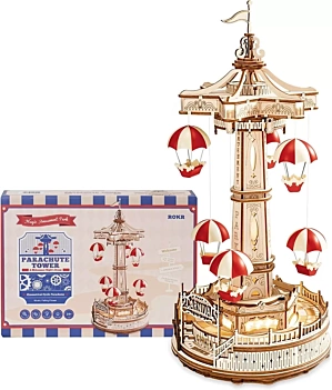 Classical 3D Robotime 3D Wooden Parachute Musical Model