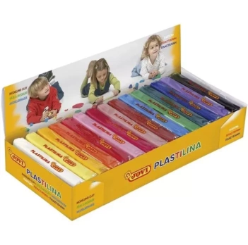 Jovi Box of 15 Medium Plasticine Tablets Assorted Colors 150g