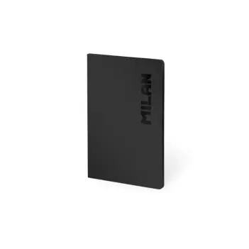 Cuaderno cuadriculado encolado negro 48H Shadow Milan A5 95g/m²
