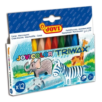 Jovi Triwax 12 verschiedene Wachsmalstifte