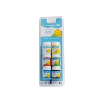 Kit de 6 Témperas Líquidas Kids La Pajarita 25ml