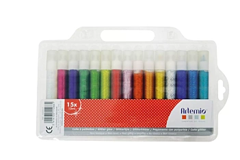 Set de 15 unidades de purpurina líquida 20 ml.