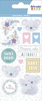 Artemio Puffy Stickers My Little baby Blue