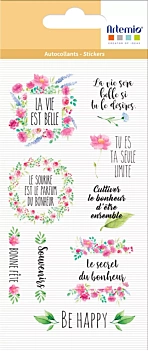 Artemio Set Stickers Texts Au Jardin 
