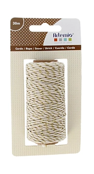 Bobina bakers twine crema y oro Artemio