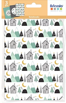 Set 3 Cuadernos de Viaje Imagine Xmas Artemio 14x10cm