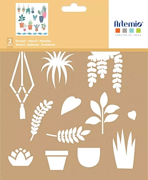 Artemio Set 2 Stencil Plants Life is Simple 