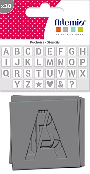 Artemio Set Stencil Templates Alphabet 