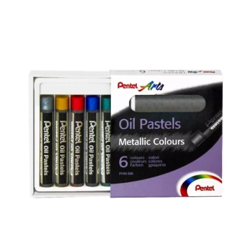 Set 6 Pasteles al Óleo Metallic Colours Pentel