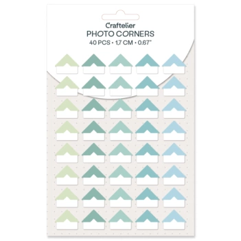 Craftelier Mint Rainbow self-adhesive corner pieces