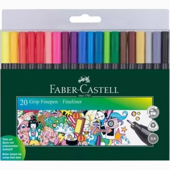 Set 20 Scriptos Grip Finepen Faber-Castel 0.4