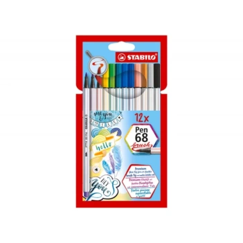 Set van 12 STABILO Pen 68 Brush Pens