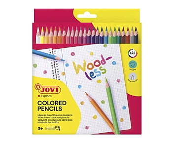 Estuche 24 lápices de colores sin madera Jovi
