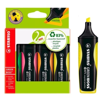 Set 4 surligneurs STABILO GREEN BOSS Pastel 01