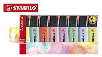 Estuche 4 rotuladores pastel Boss Original Stabilo