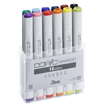Estuche de 12 rotuladores Colores Básicos Copic Sketch