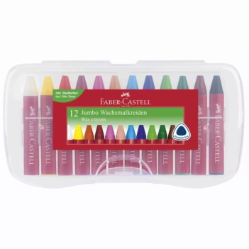 Set de 12 Ceras Borrables Jumbo Grip Faber-Castell