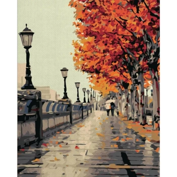 Kit Pintar Por Números Paseo con Farolas Alex Bog 40x50cm