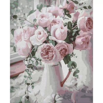 Kit Pintar Por Números Florero con Rosas Alex Bog 40x50cm